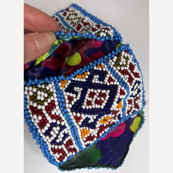VINTAGE Handmade BEADED Foldover Wallet - Picture 5 of 7
